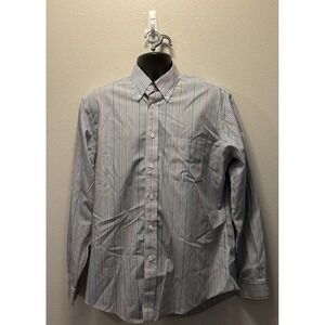 Brooks Brothers 346 Long Sleeve Dress Shirt Multicolor Striped Mens Size‎ Large